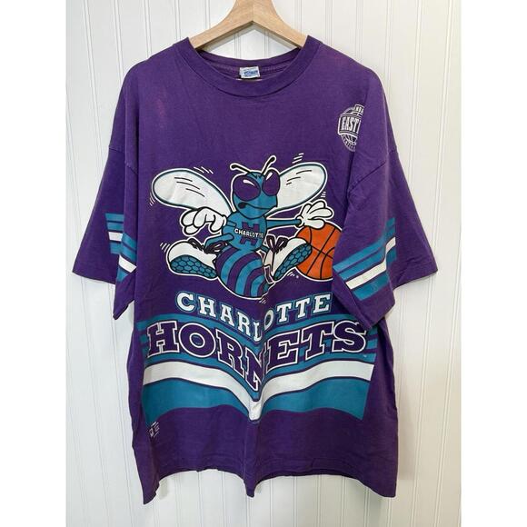 XXL Vintage 90s Charlotte Hornets T Shirt Salem Sportswear All